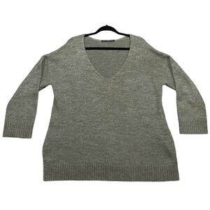 Peruvian Connection Womens Sweater Pima Cotton Knit Pullover Boxy‎ Tunic Green L